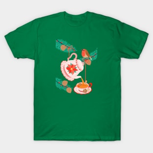 robin Christmas tea T-Shirt